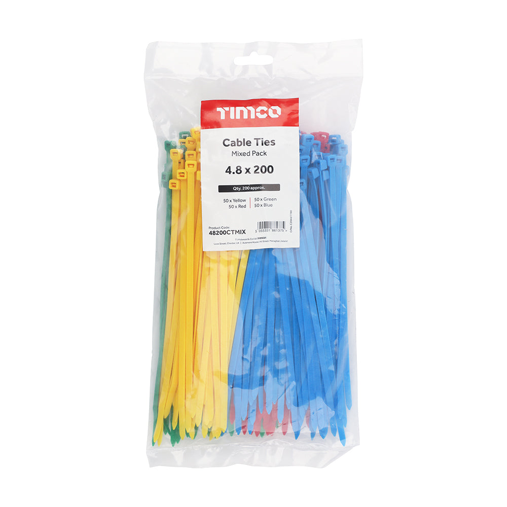 Cable Ties - Mixed Colours | 4.8 x 200 additional image 2
