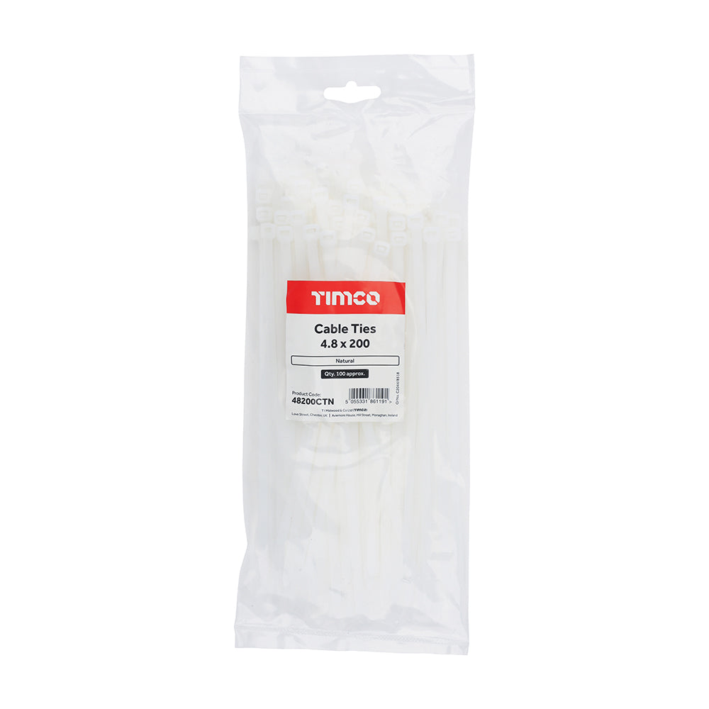 Cable Ties - Natural | 4.8 x 200 additional image 2