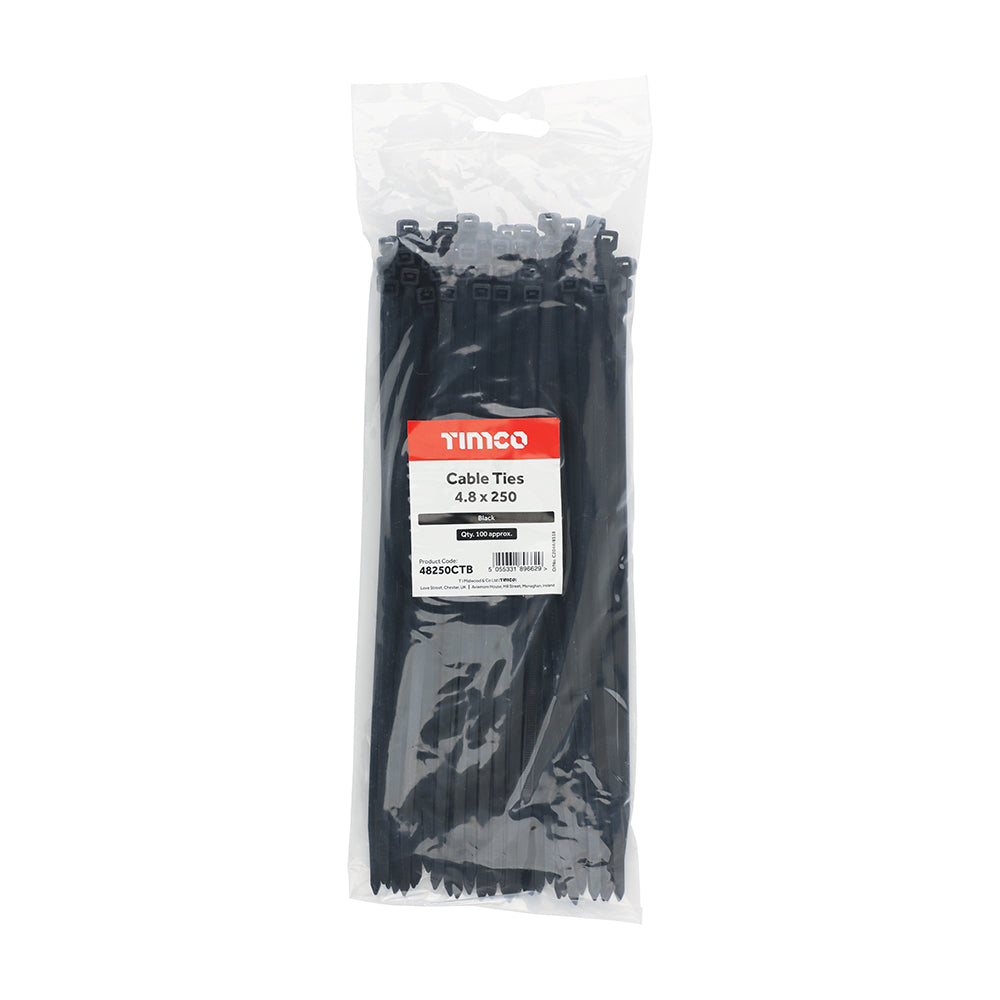 Cable Ties - Black | 4.8 x 250 additional image 2