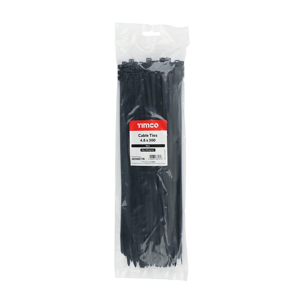 Cable Ties - Black | 4.8 x 300 additional image 2