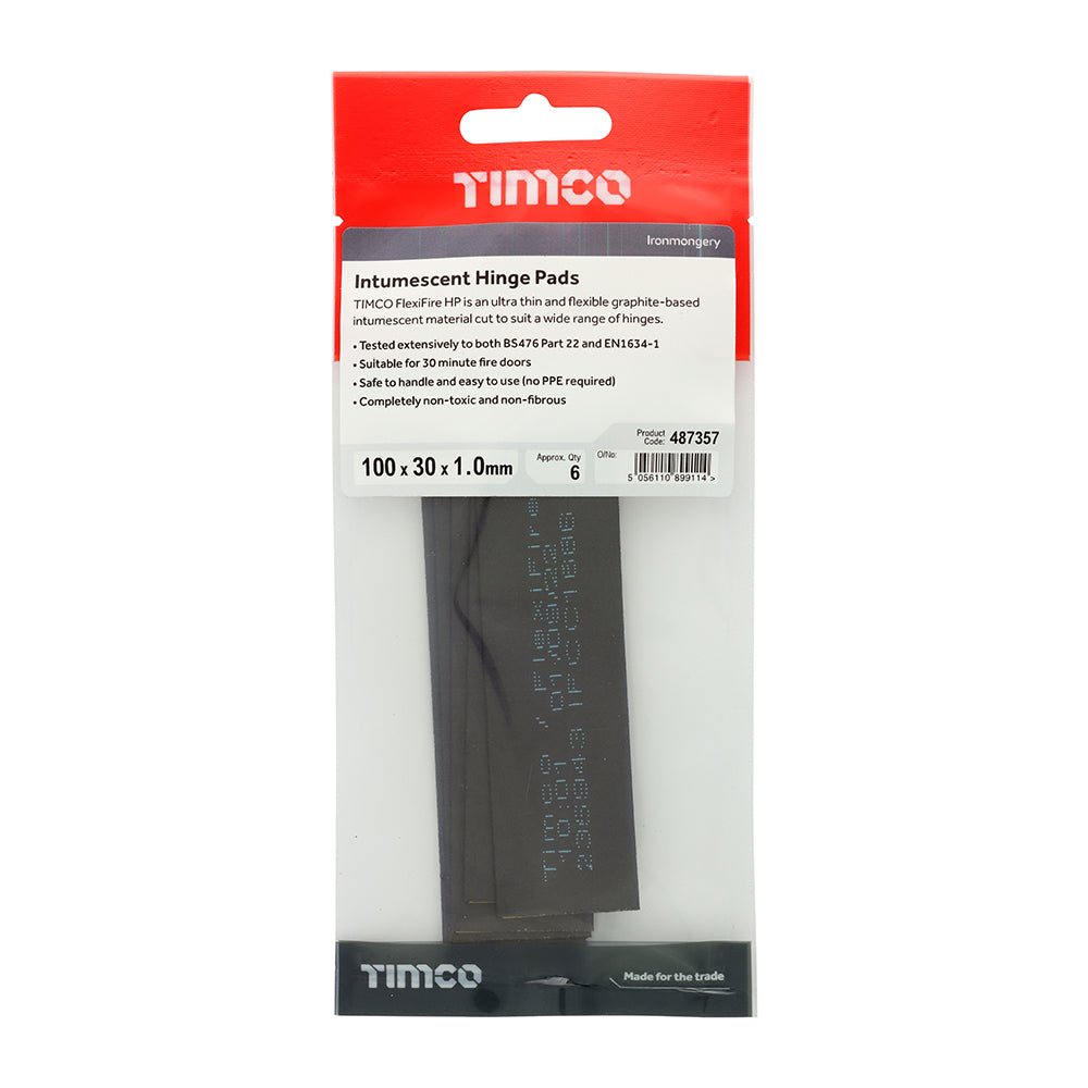 Intumescent Hinge Pads | 100 x 30 x 1.0mm additional image 2