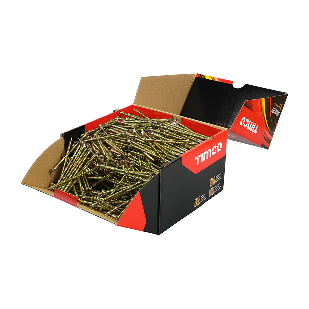 Velocity Premium Multi-Use Screws - PZ - Double Countersunk - Yellow | 5.0 x 100 | Industrial Pack product image