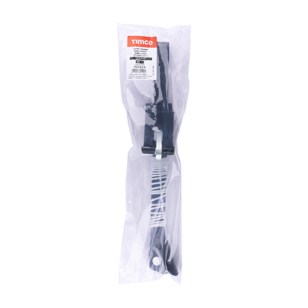 Junior Garage Door Holder - Wide Lintel - Black | 15" additional image 2