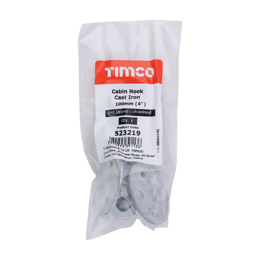Cabin Hooks - Hot Dipped Galvanised | 4" | Bag additional image 2