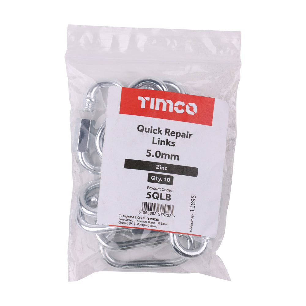 Quick Repair Links - Zinc | 5mm | Bag additional image 2