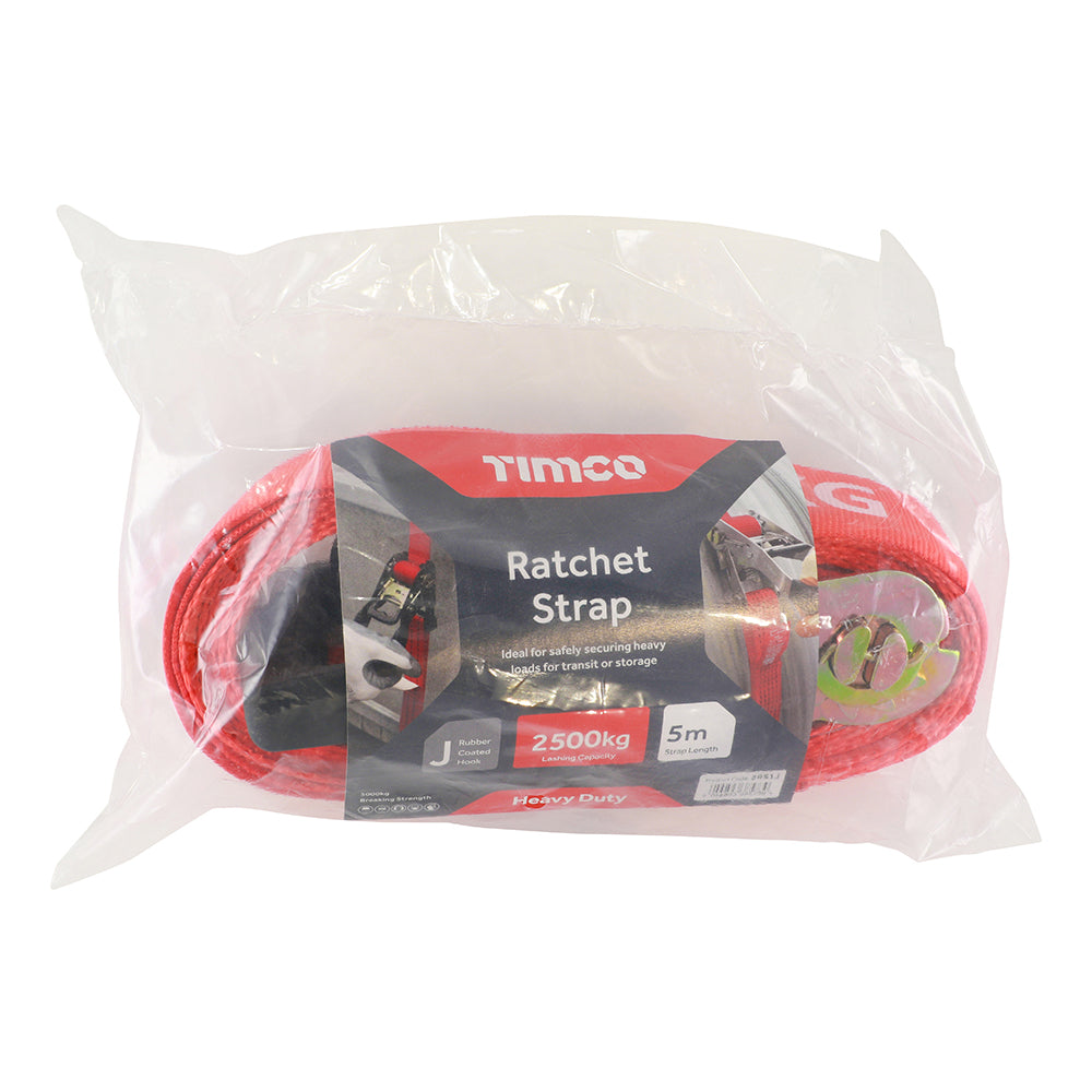 Ratchet Strap - J Hook - Heavy Duty | 5m x 50mm additional image 2