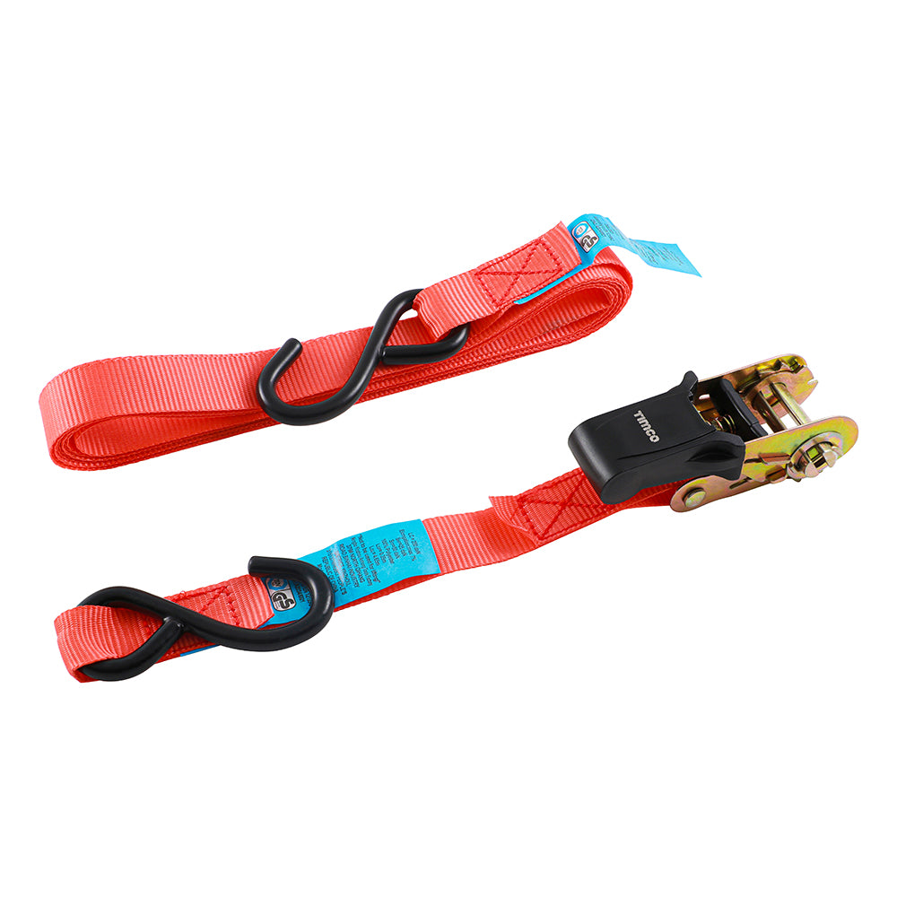 Ratchet Straps - S Hook - Standard Duty | 5m x 25mm | Box | Pack of 2 product image
