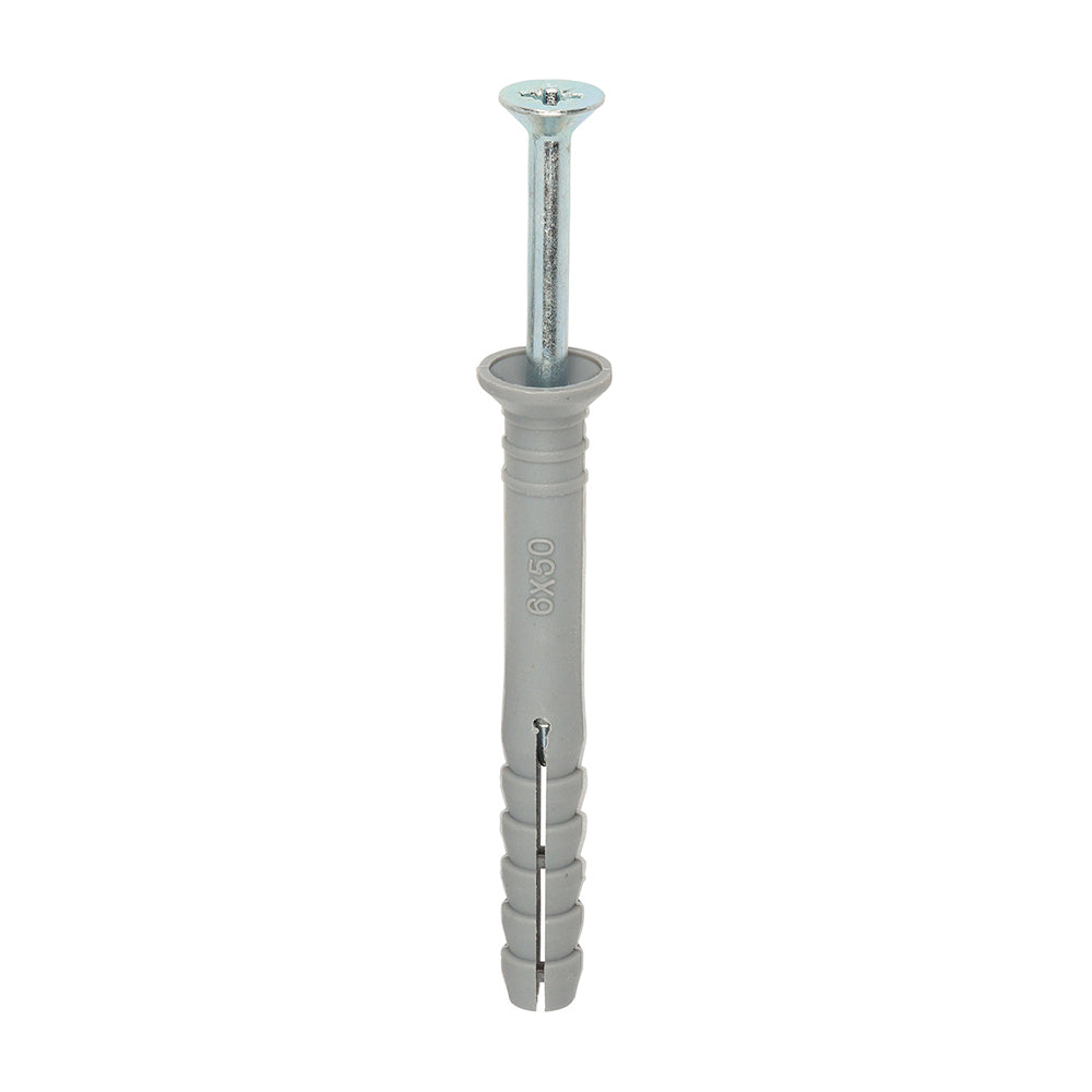 Nylon Hammer Fixing - PZ - Zinc | 6.0 x 50 product image