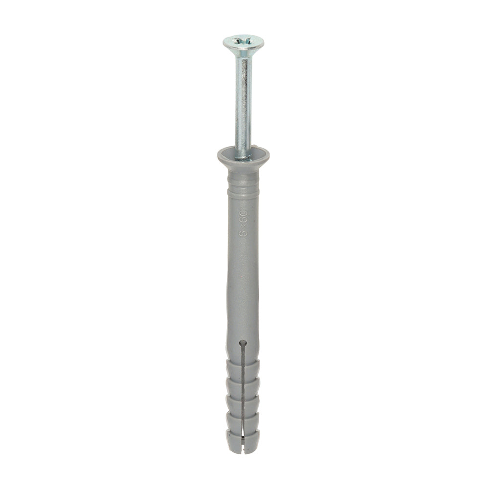 Nylon Hammer Fixing - PZ - Zinc | 6.0 x 60 product image