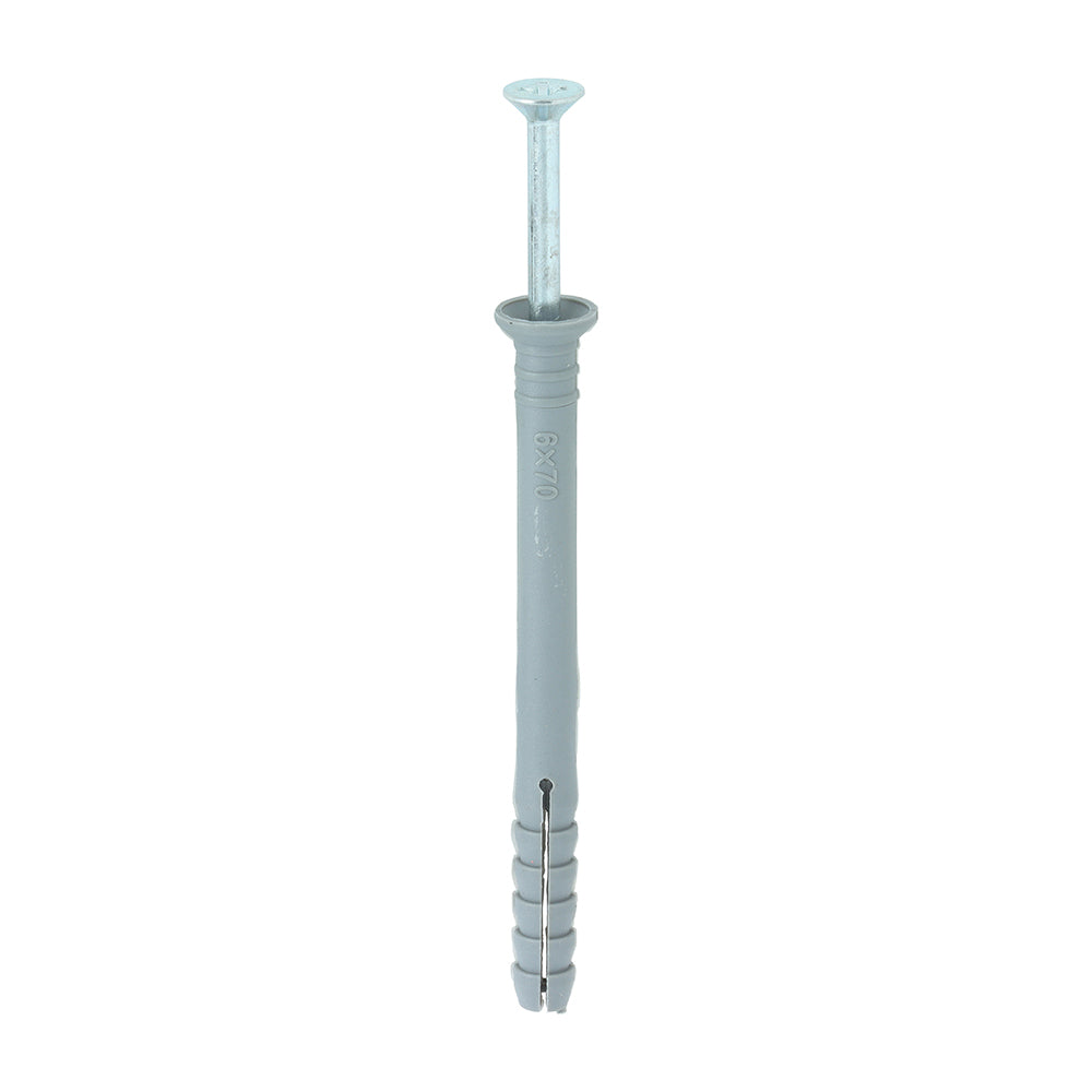 Nylon Hammer Fixing - PZ - Zinc | 6.0 x 70 product image