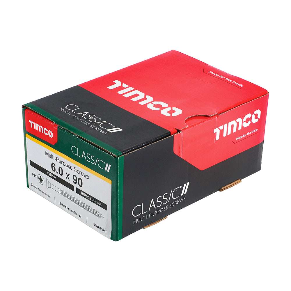 Classic Multi-Purpose Screws - PZ - Double Countersunk - Yellow | 6.0 x 90 additional image 2