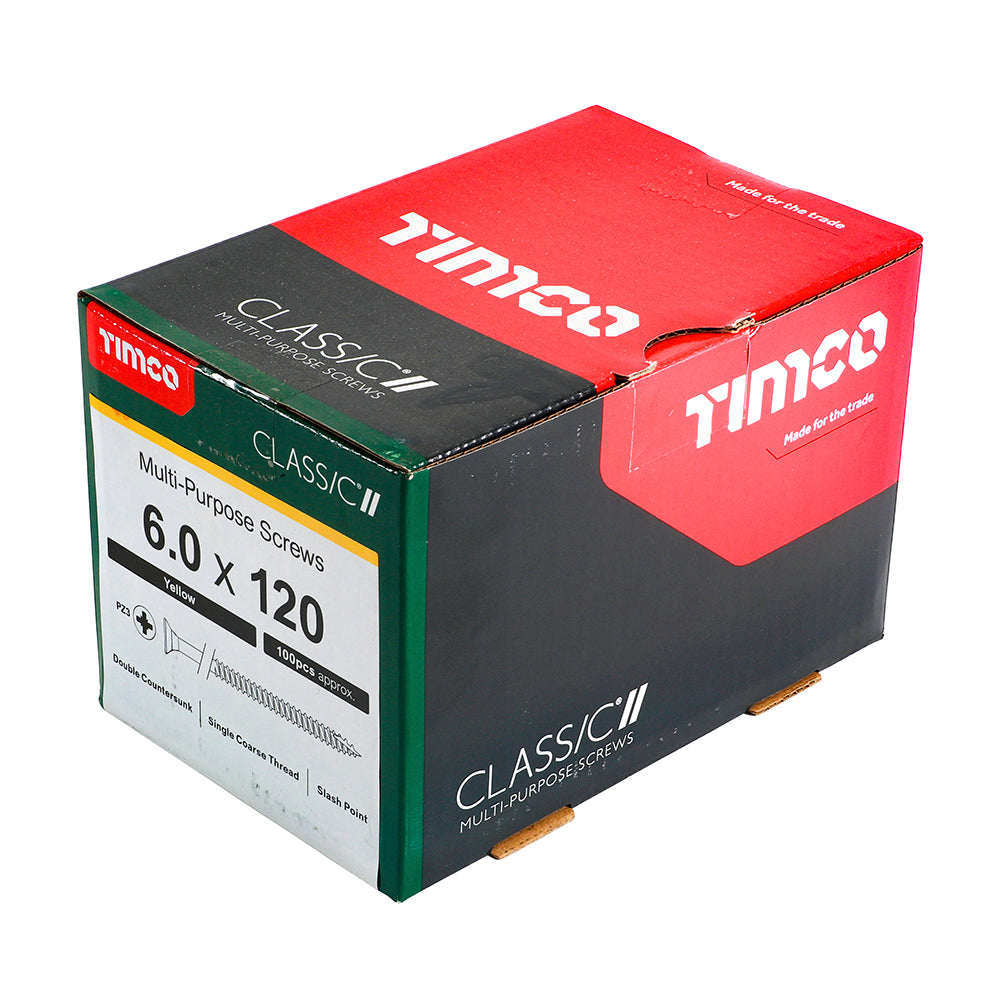 Classic Multi-Purpose Screws - PZ - Double Countersunk - Yellow | 6.0 x 120 additional image 2