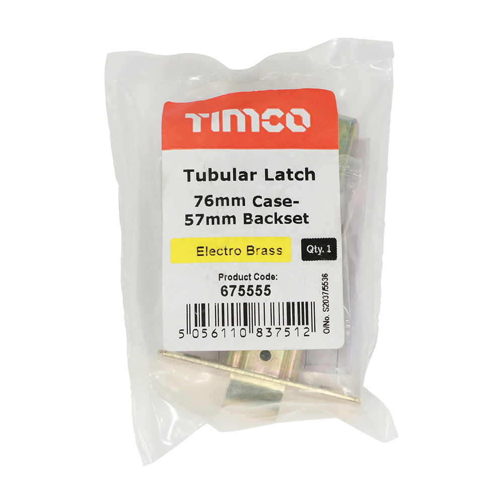 Tubular Latch - Electro Brass | 76 case / 57 backset | Tub | 1 Each | 675555 additional image 2
