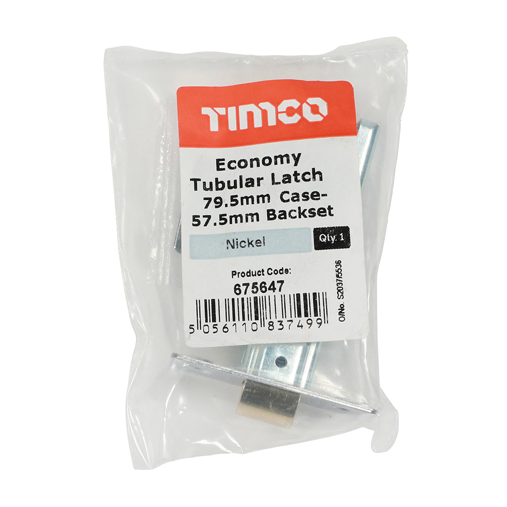 Economy Tubular Latch - Nickel | 79.5 case / 57.5 backset additional image 2
