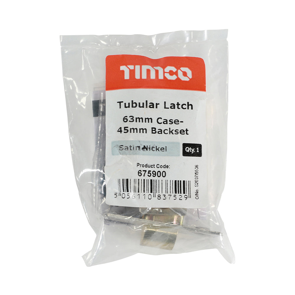Tubular Latch - Satin Nickel | 67 case / 45 backset | Tub | 1 Each | 675900 additional image 2