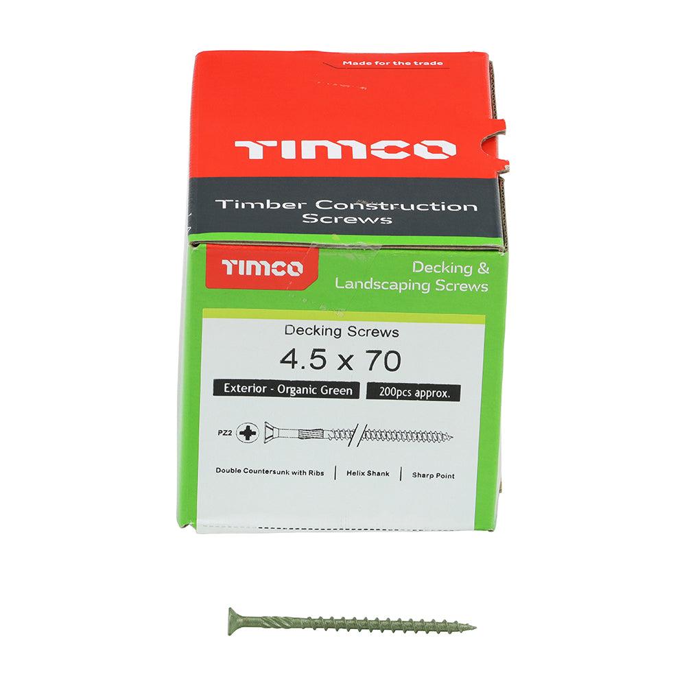 Decking Screws - PZ - Double Countersunk - Exterior - Green | 4.5 x 70 additional image 3