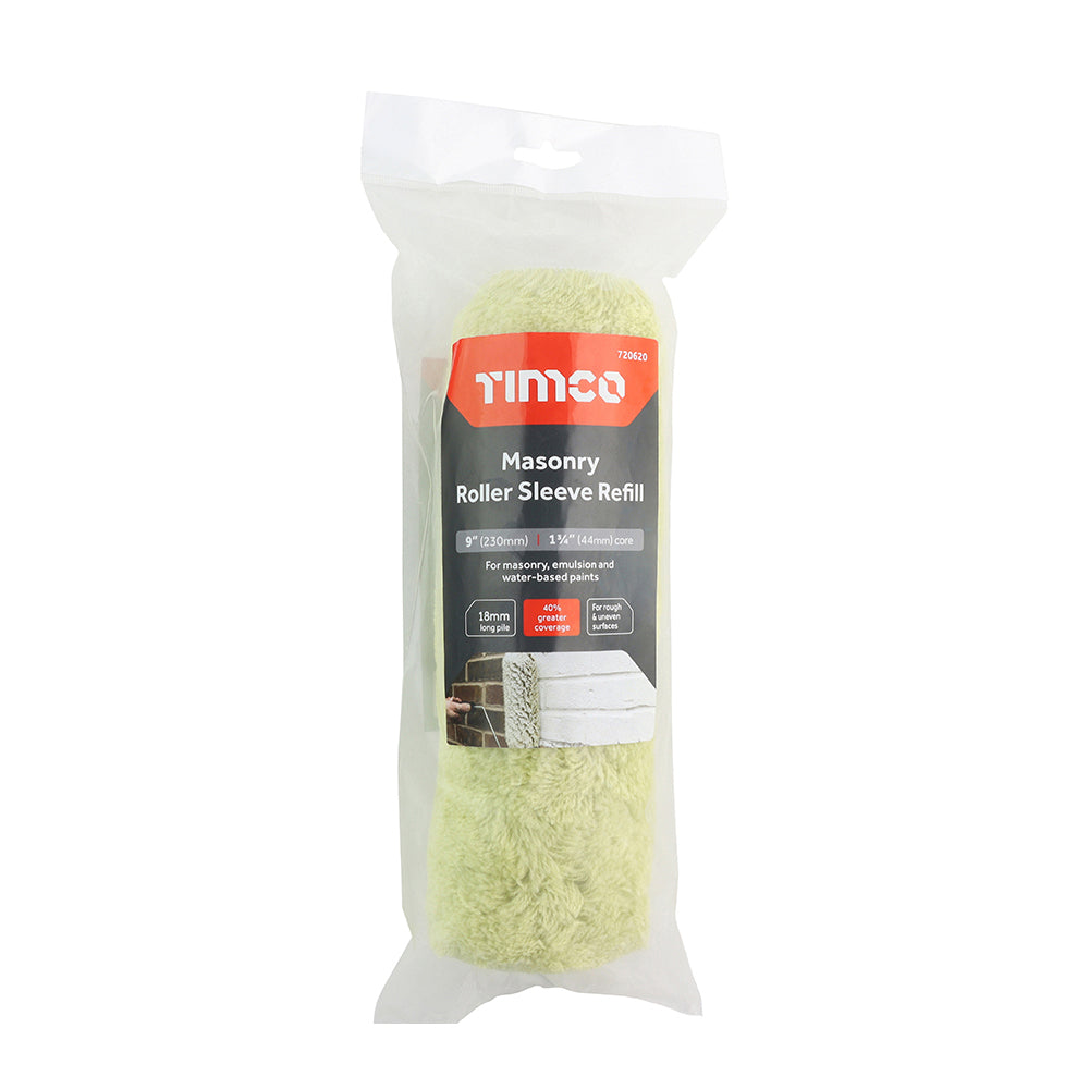Masonry Roller Sleeve Refill 18mm | 9" Long Pile additional image 2