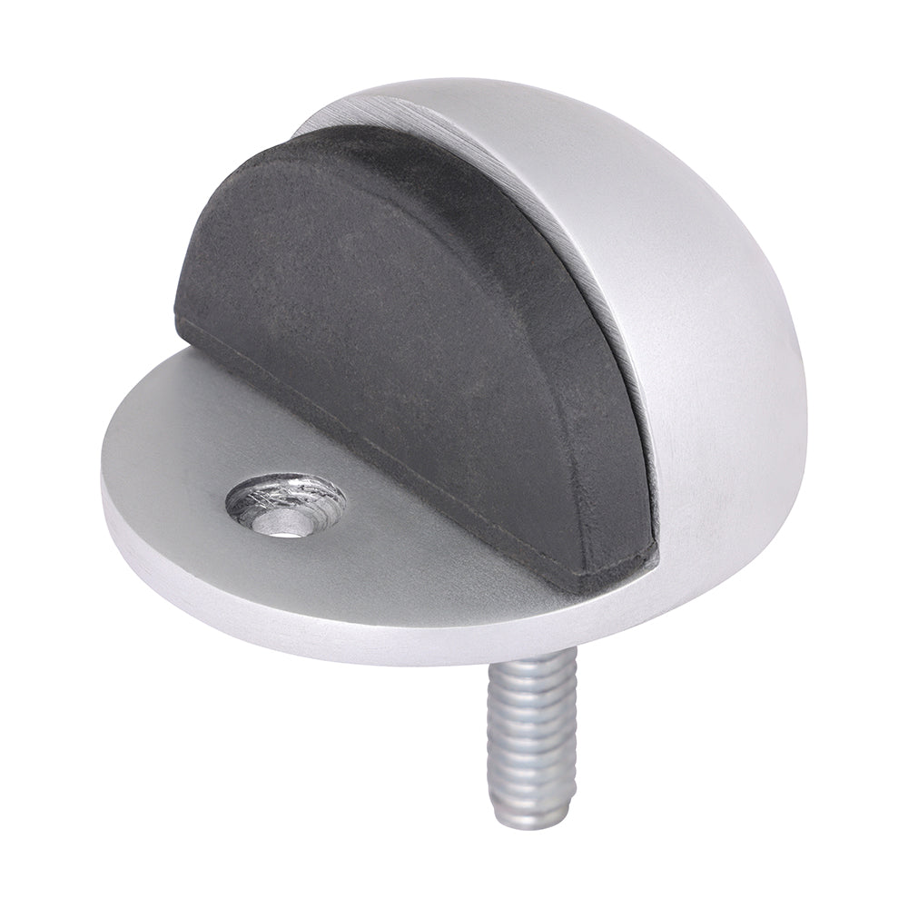 Oval Door Stop - Satin Anodised Aluminium | 50mm | Tin product image