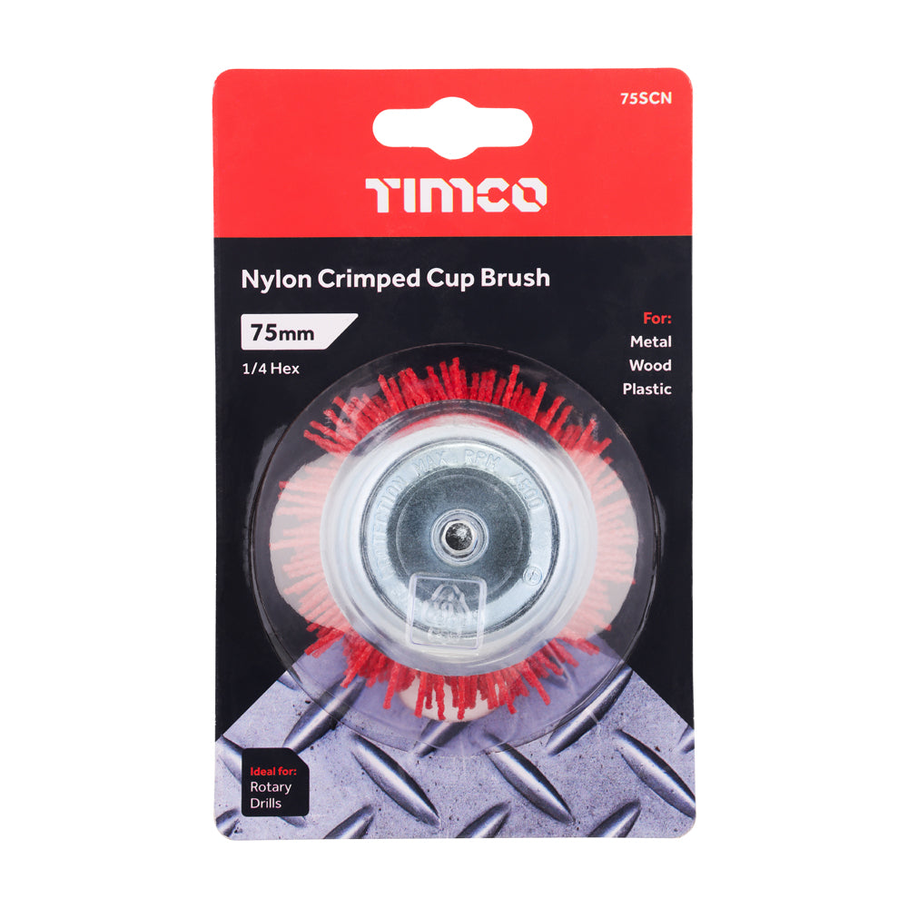 Drill Cup Brush - Nylon | 75mm additional image 2