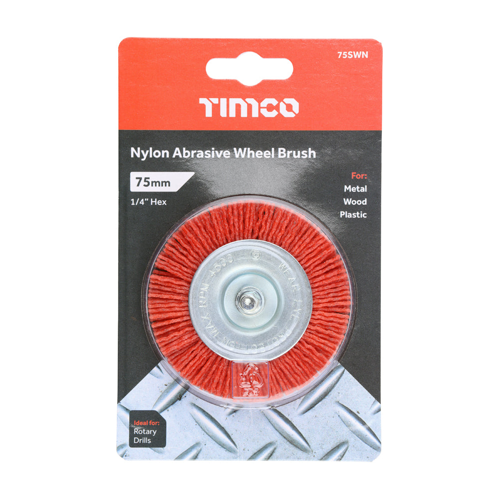 Drill Wheel Brush - Nylon | 75mm additional image 2