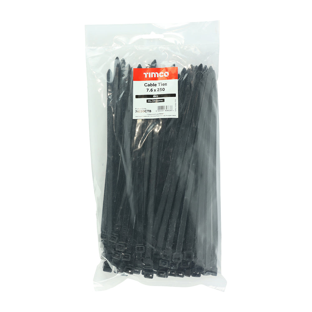 Cable Ties - Black | 7.6 x 250 additional image 2