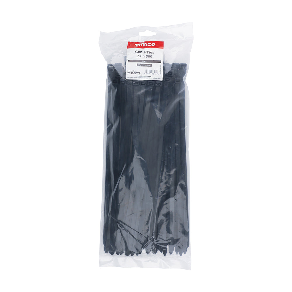 Cable Ties - Black | 7.6 x 300 additional image 2