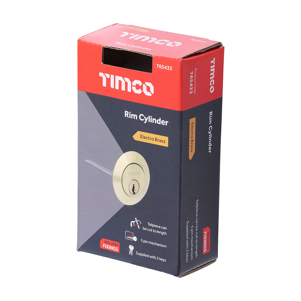 Rim Cylinder - Electro Brass | 32mm additional image 2