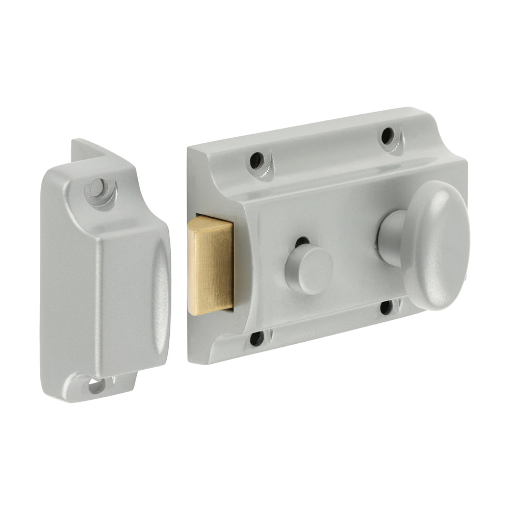 Traditional Nightlatch - Silver | 91 case / 60 backset product image