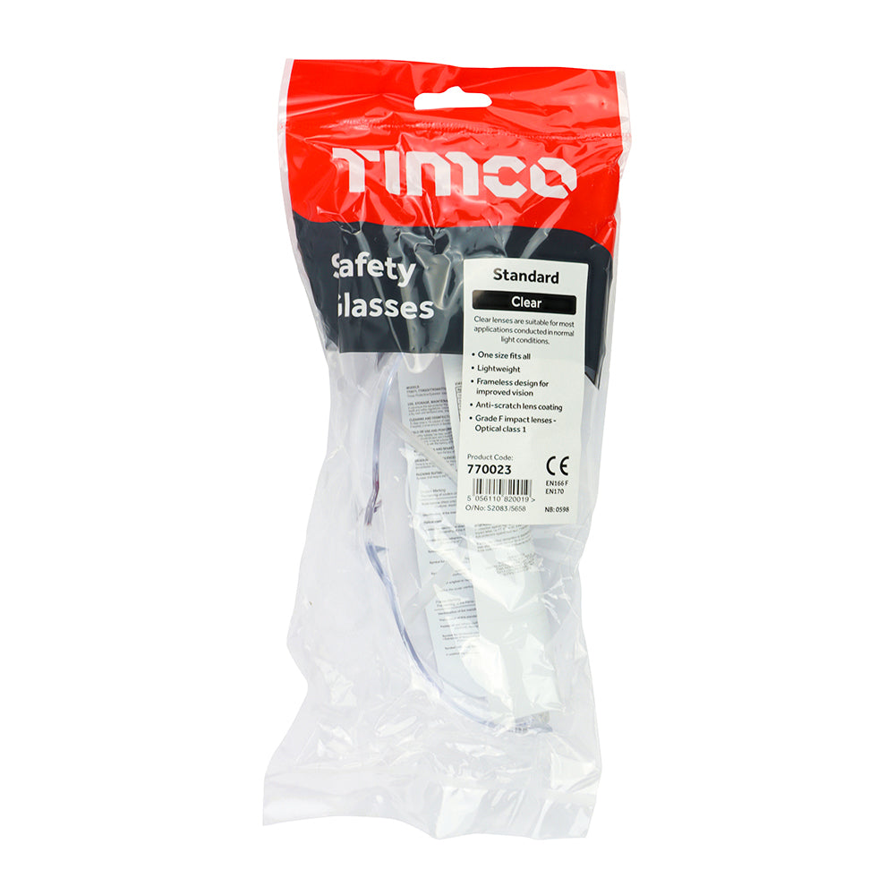 Standard Safety Glasses - Clear | One Size additional image 2
