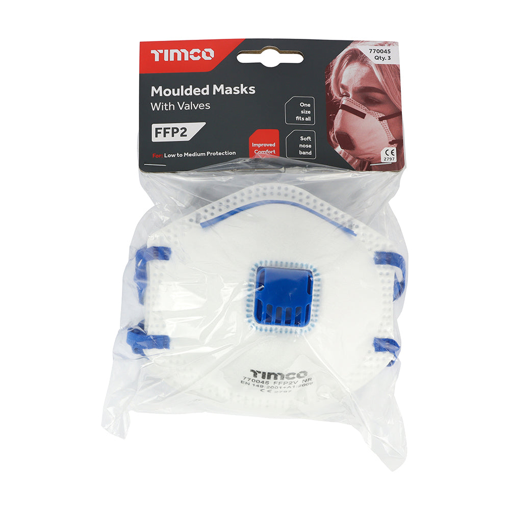 FFP2 Moulded Masks with Valve | One Size | Bag additional image 3