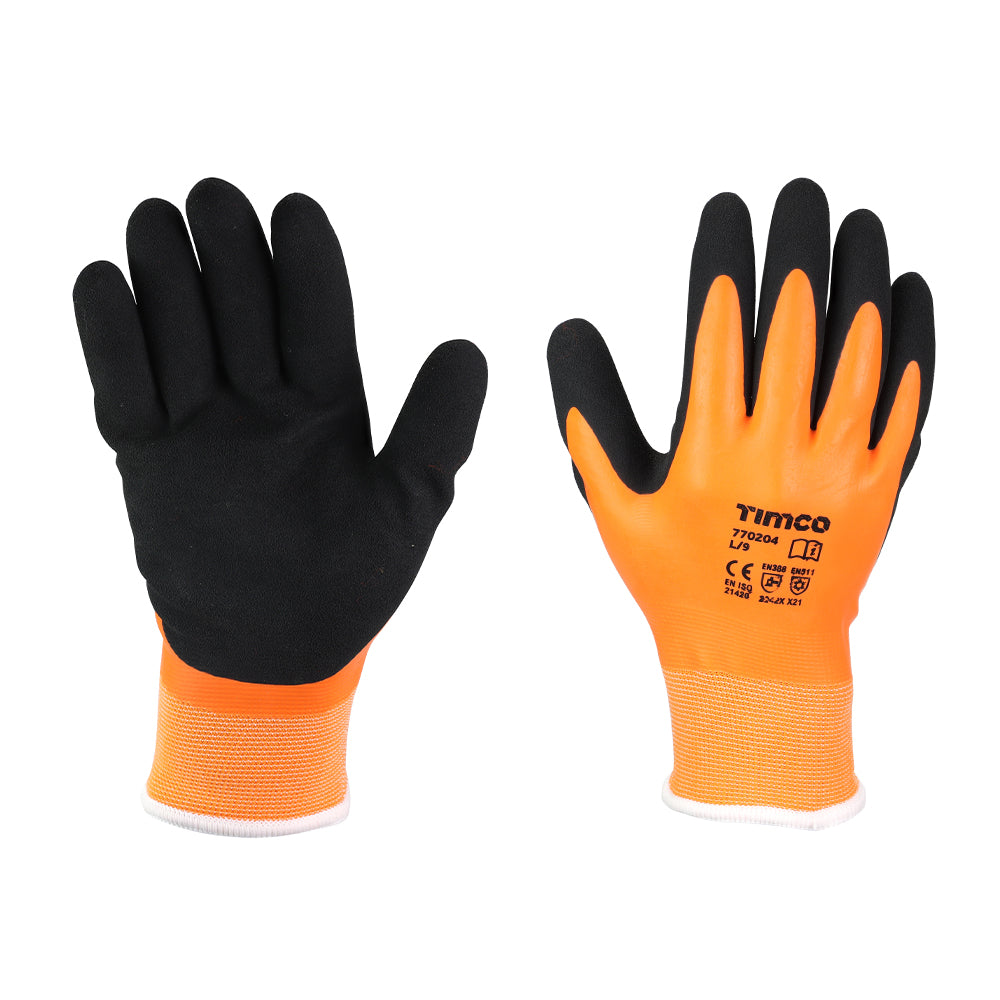 Aqua Thermal Grip Glove - Sandy Latex Coated Polyester | Large product image