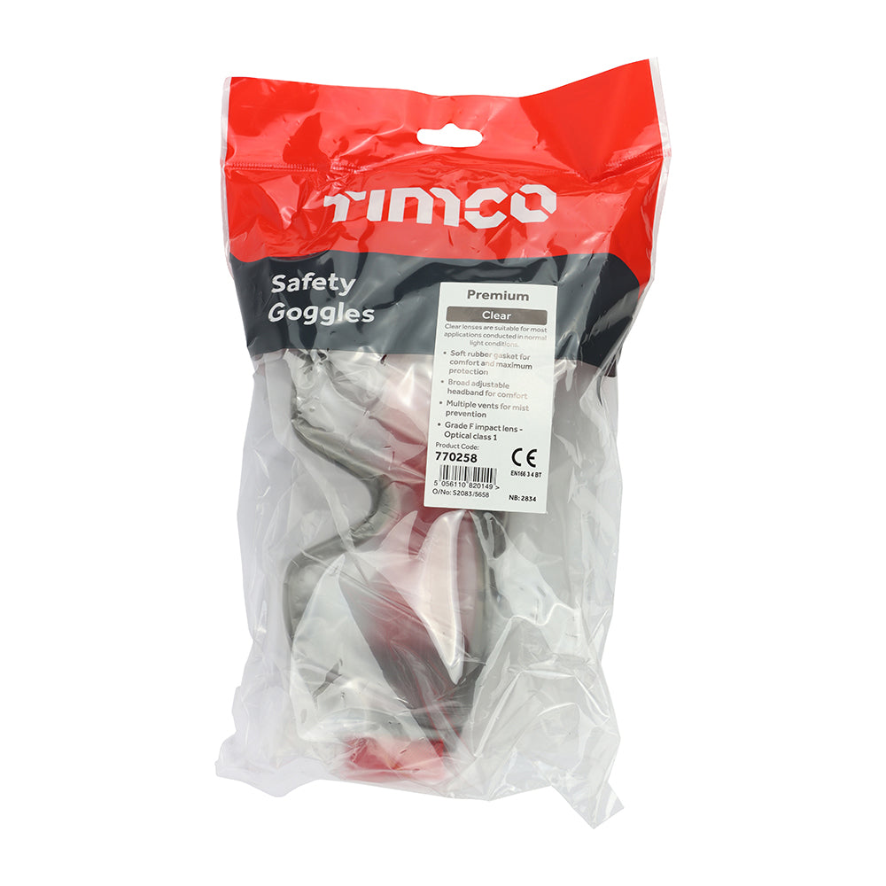 Premium Safety Goggles - Clear | One Size additional image 3