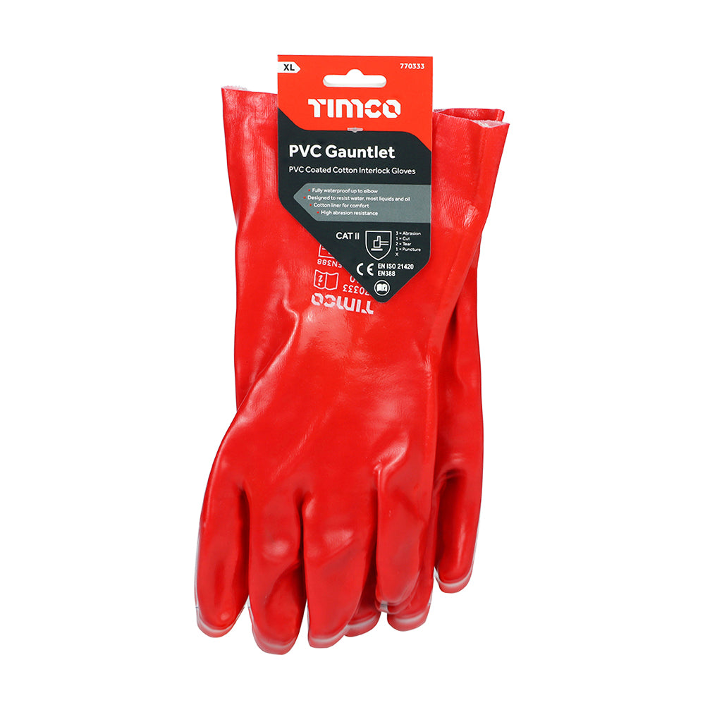 PVC Gauntlets - PVC Coated Cotton Interlock | X Large additional image 2