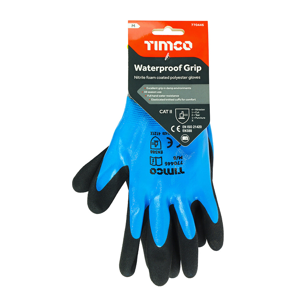 Waterproof Grip Gloves - Sandy Nitrile Foam Coated Polyester | Medium additional image 2