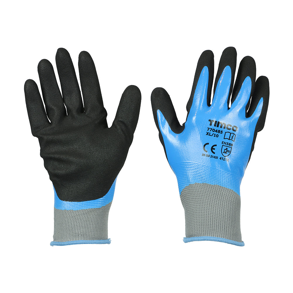 Waterproof Grip Gloves - Sandy Nitrile Foam Coated Polyester | X Large product image