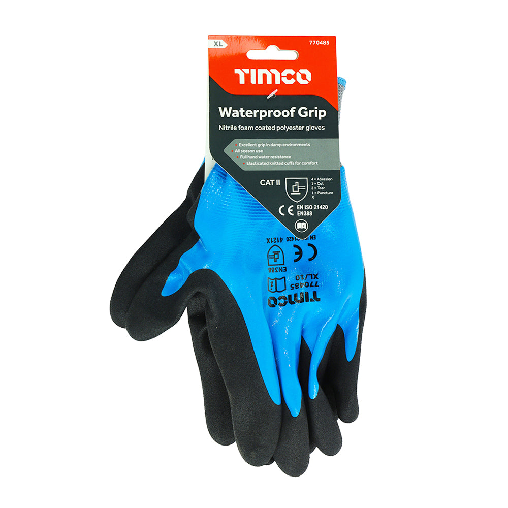 Waterproof Grip Gloves - Sandy Nitrile Foam Coated Polyester | X Large additional image 2