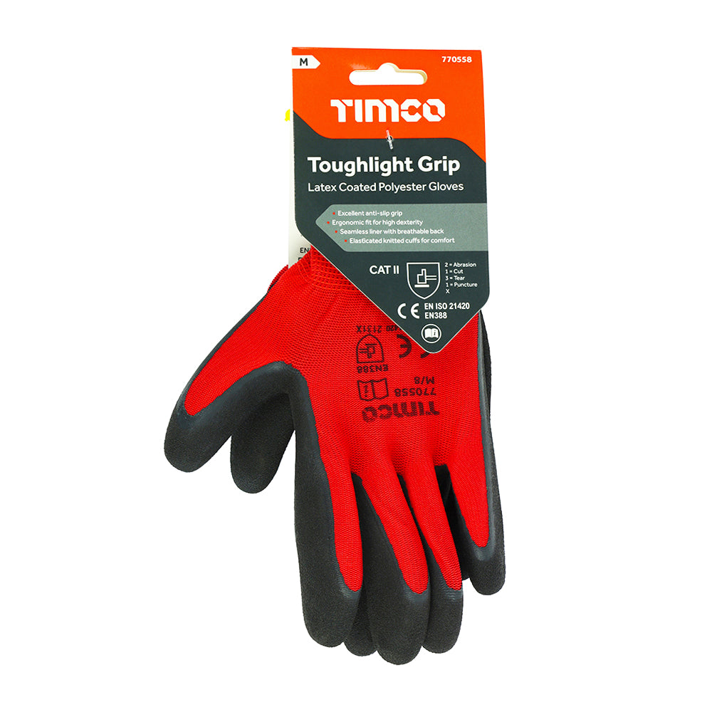 Toughlight Grip Gloves - Sandy Latex Coated Polyester | Medium additional image 2