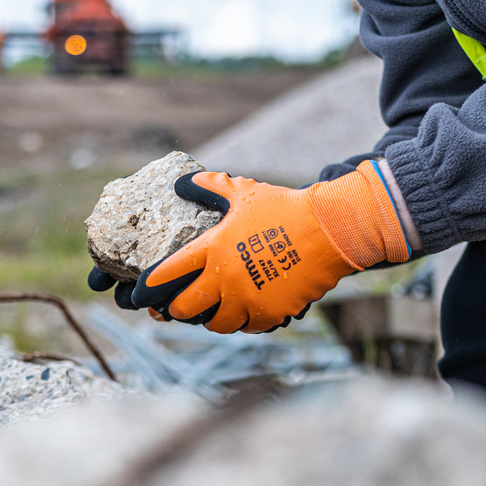 Aqua Thermal Grip Glove - Sandy Latex Coated Polyester | Medium additional image 3