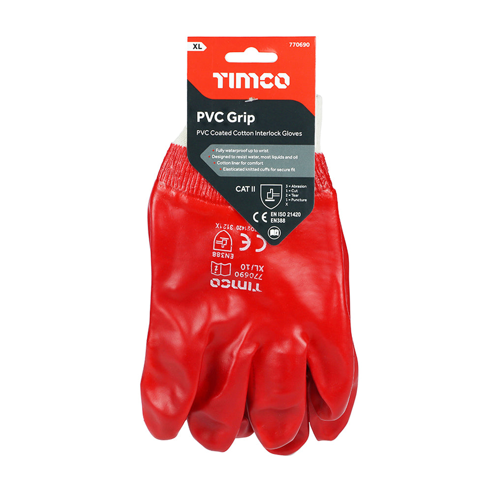 PVC Gloves - PVC Coated Cotton Interlock | X Large additional image 2