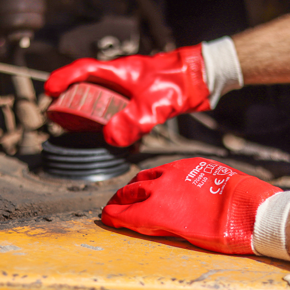 PVC Gloves - PVC Coated Cotton Interlock | X Large additional image 3