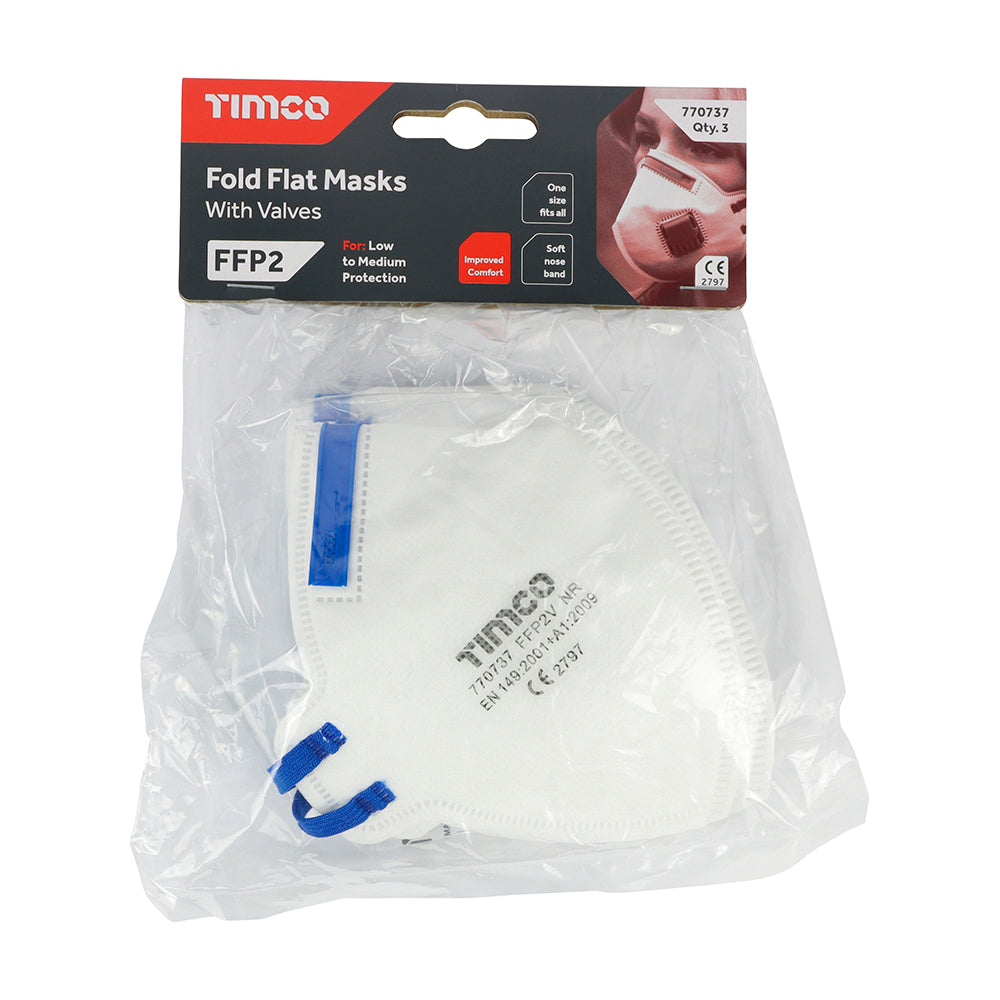 FFP2 Fold Flat Masks with Valve | One Size | Bag additional image 5