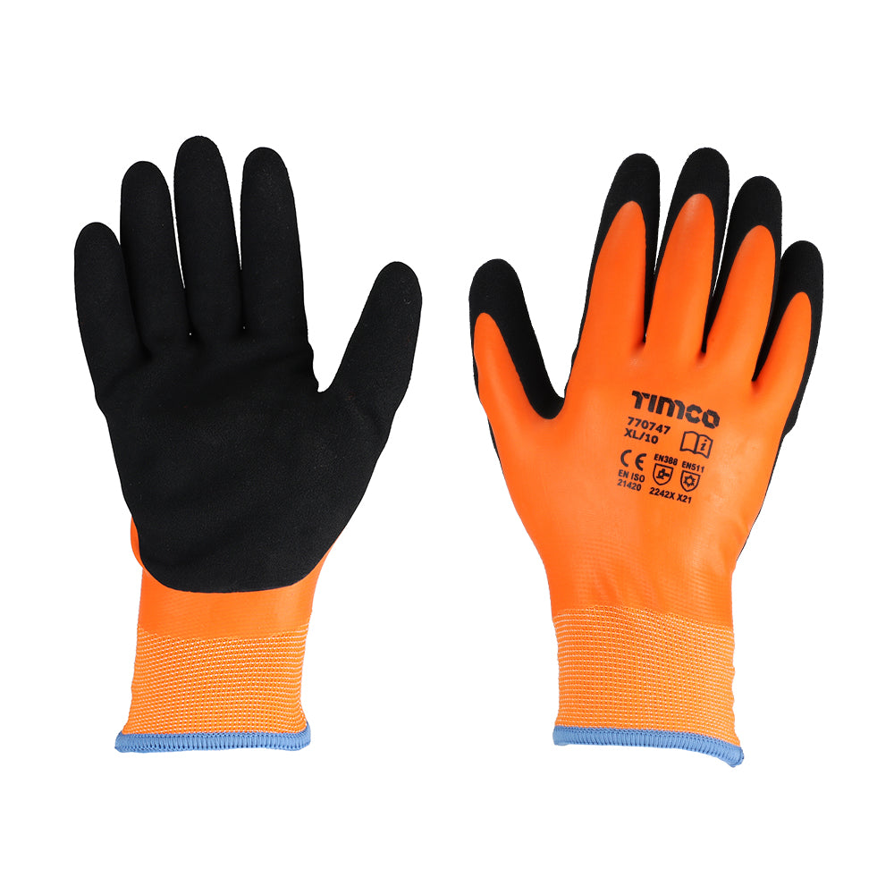 Aqua Thermal Grip Glove - Sandy Latex Coated Polyester | X Large product image