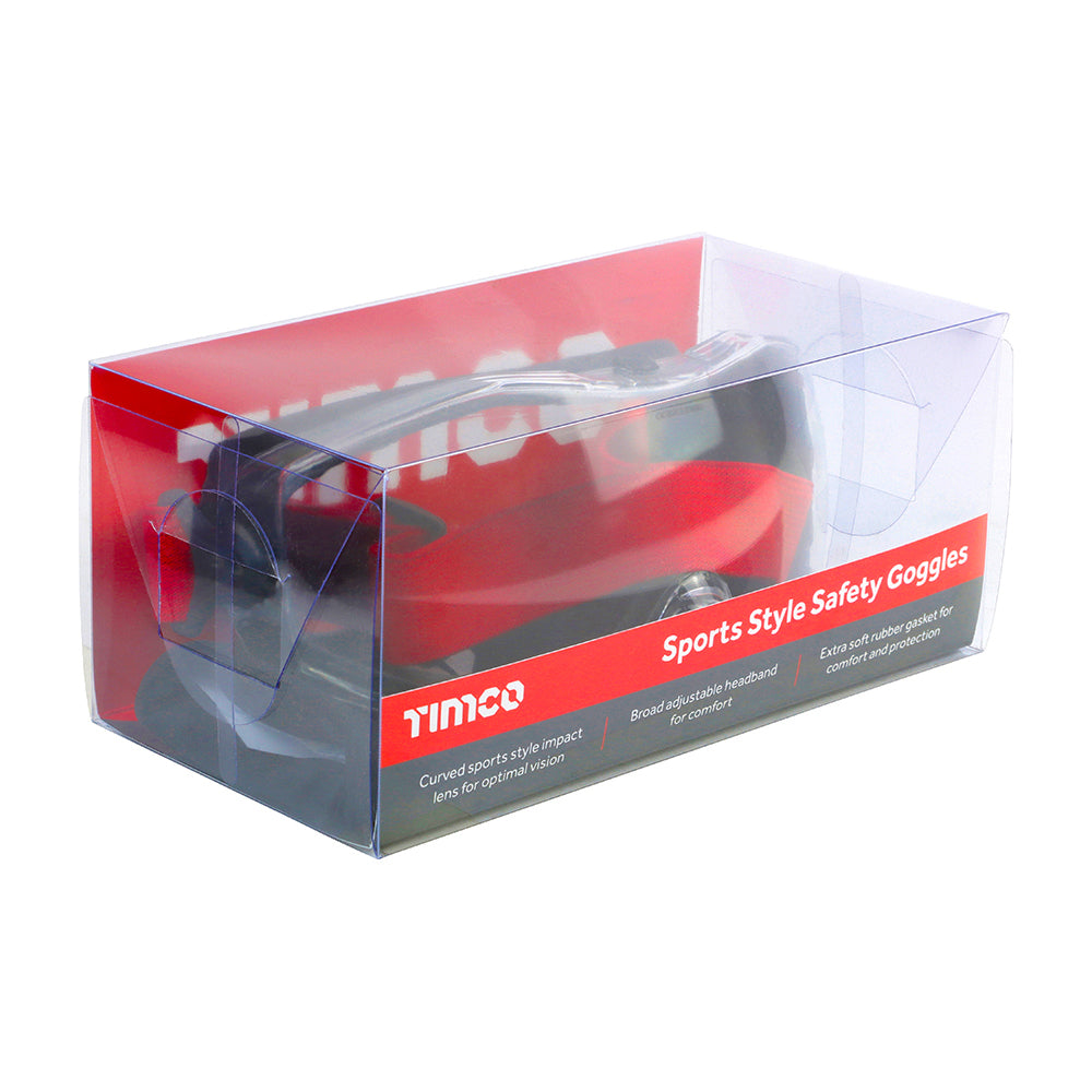Sports Style Safety Goggles - Clear additional image 3