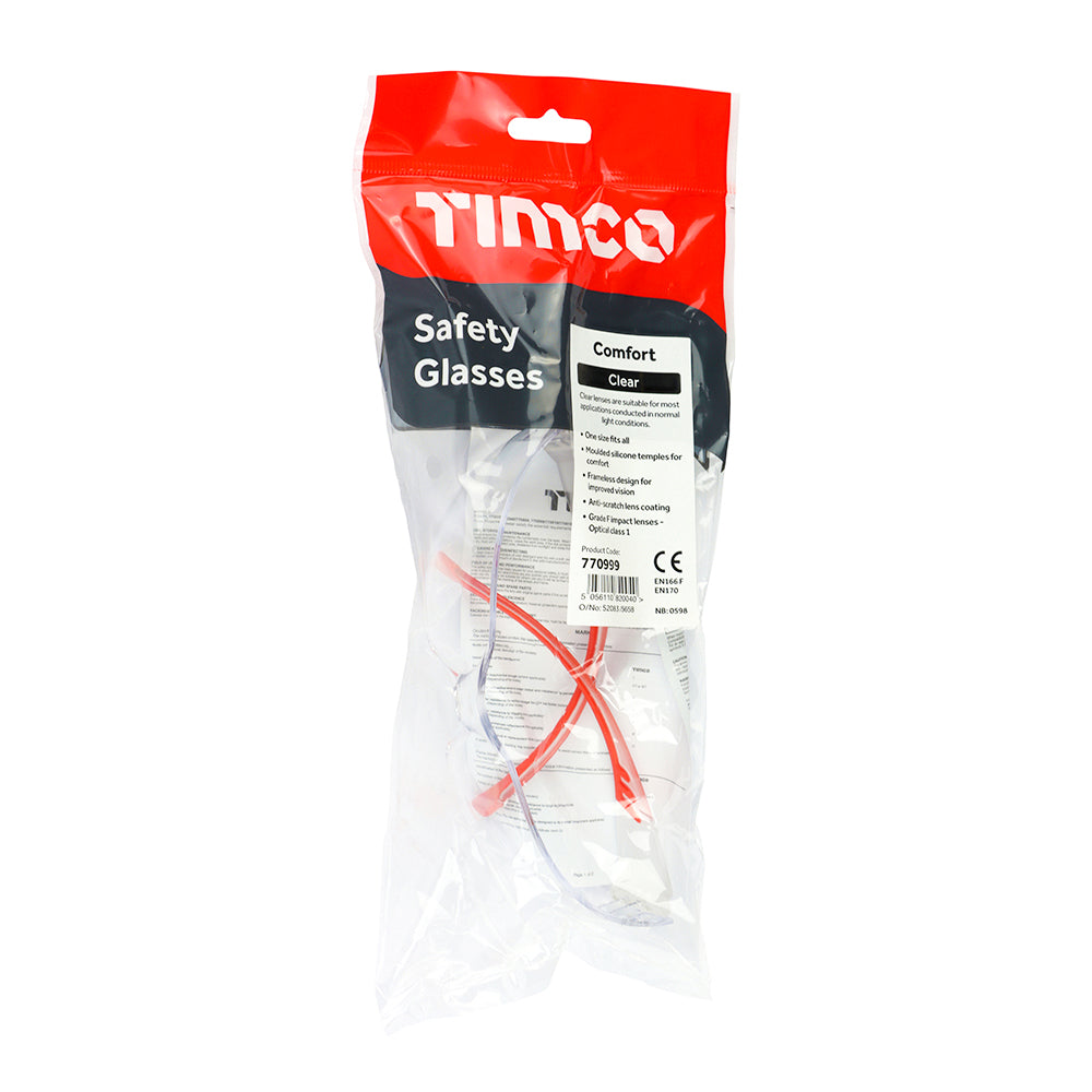 Comfort Safety Glasses - Clear | One Size additional image 3