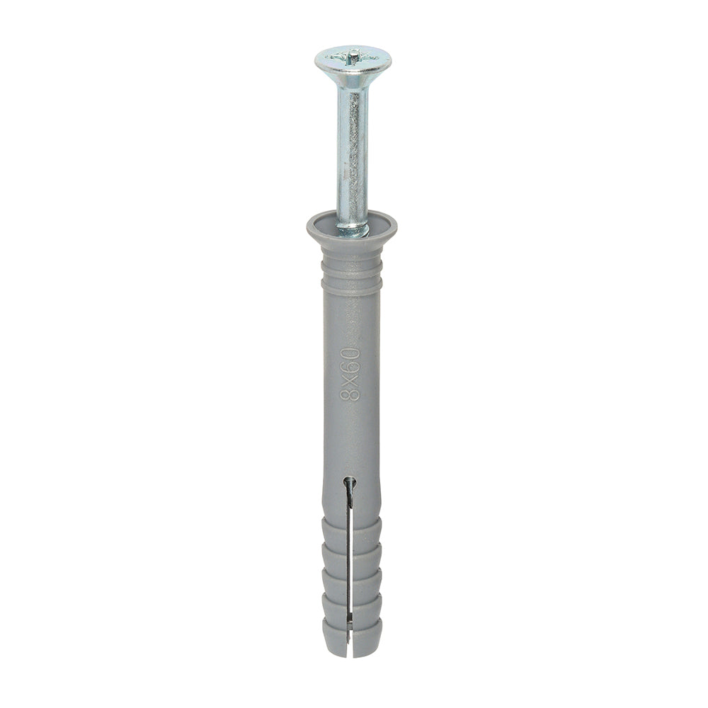 Nylon Hammer Fixing - PZ - Zinc | 8.0 x 60 product image