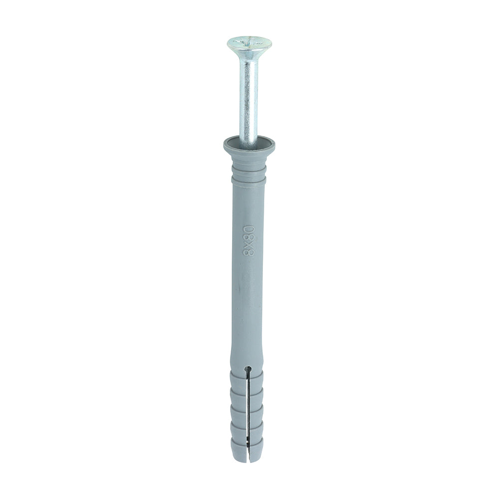 Nylon Hammer Fixing - PZ - Zinc | 8.0 x 80 product image