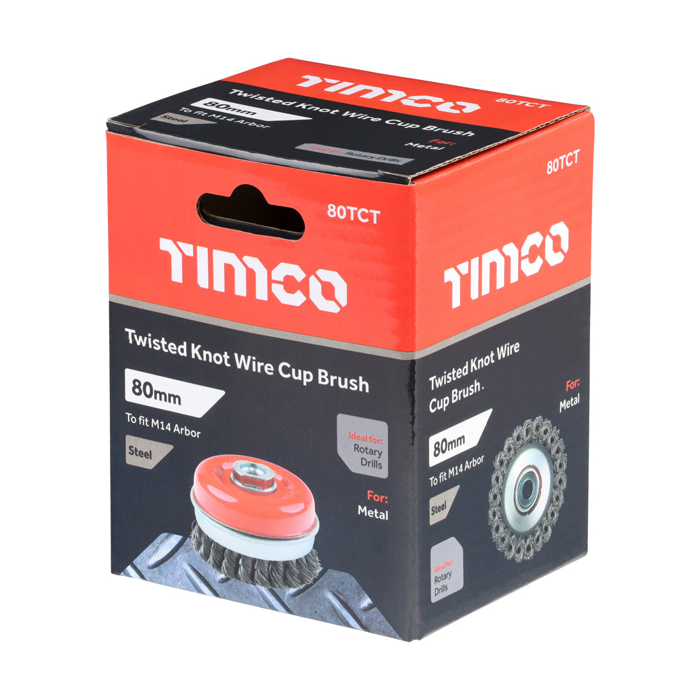 Angle Grinder Cup Brush - Twisted Knot Steel Wire | 80mm additional image 4