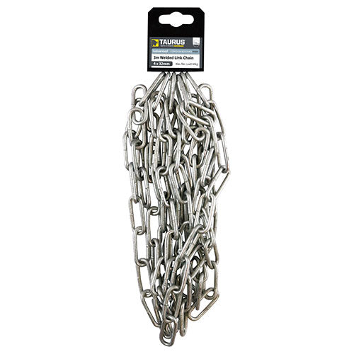 Welded Link Chain - Hot Dipped Galvanised | 8 x 52 x 16mm (1.5m) product image