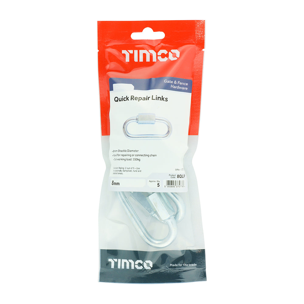 Quick Repair Links - Zinc | 8mm | Pair additional image 2