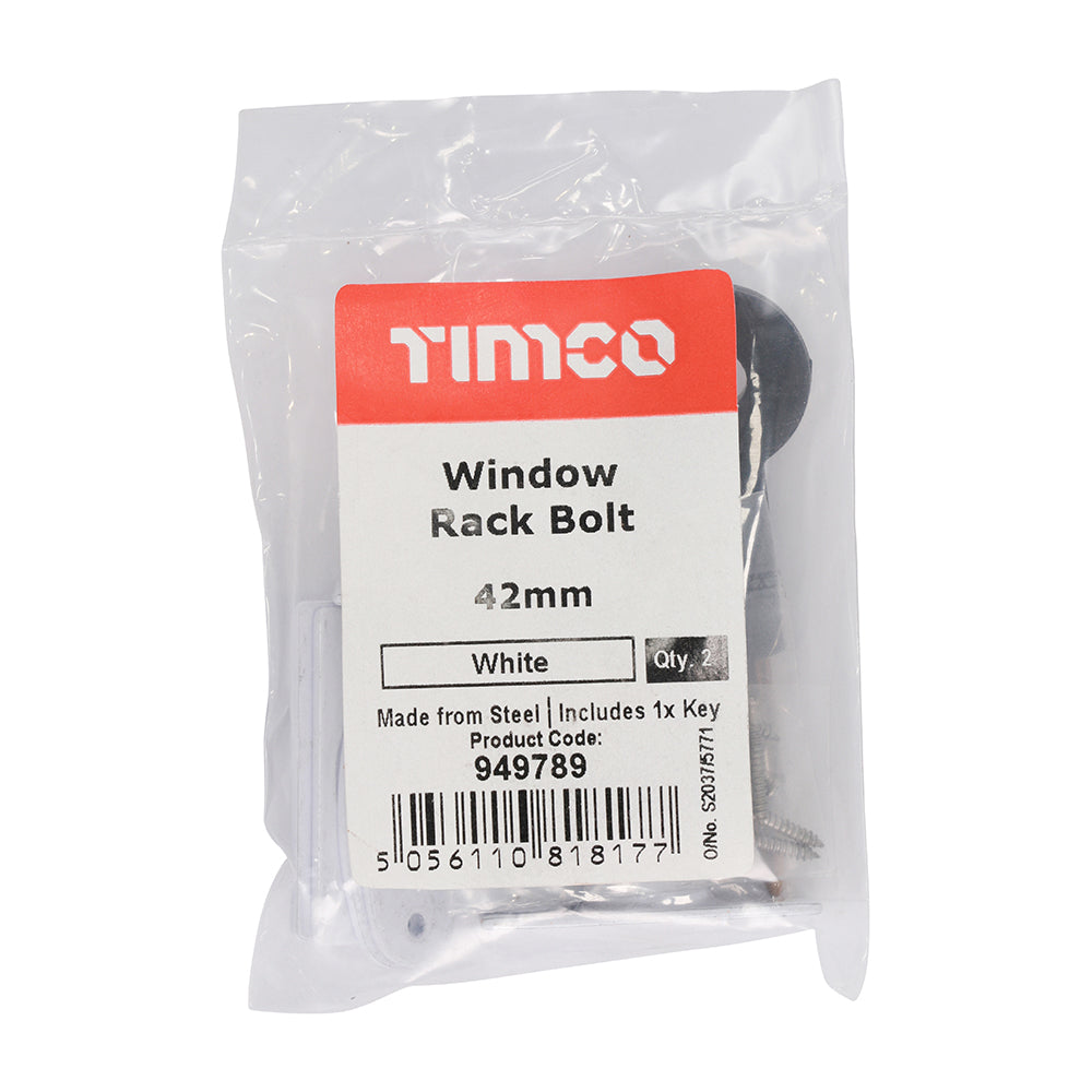 Window Rack Bolts - White | 42mm | Bag additional image 2